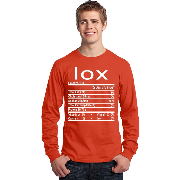 Lox Nutrition Facts Label Long Sleeve Shirt