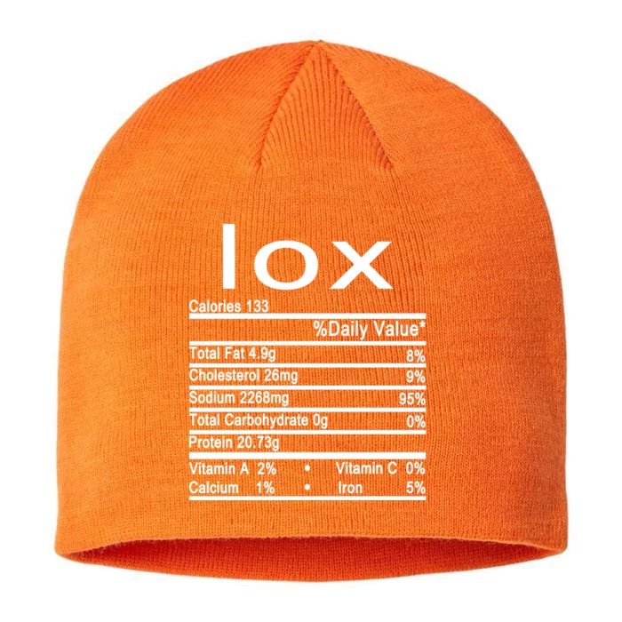 Lox Nutrition Facts Label 8 1/2in Sustainable Knit Beanie