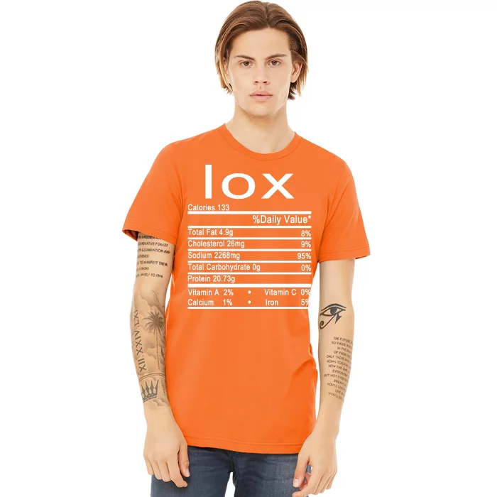 Lox Nutrition Facts Label Premium T-Shirt