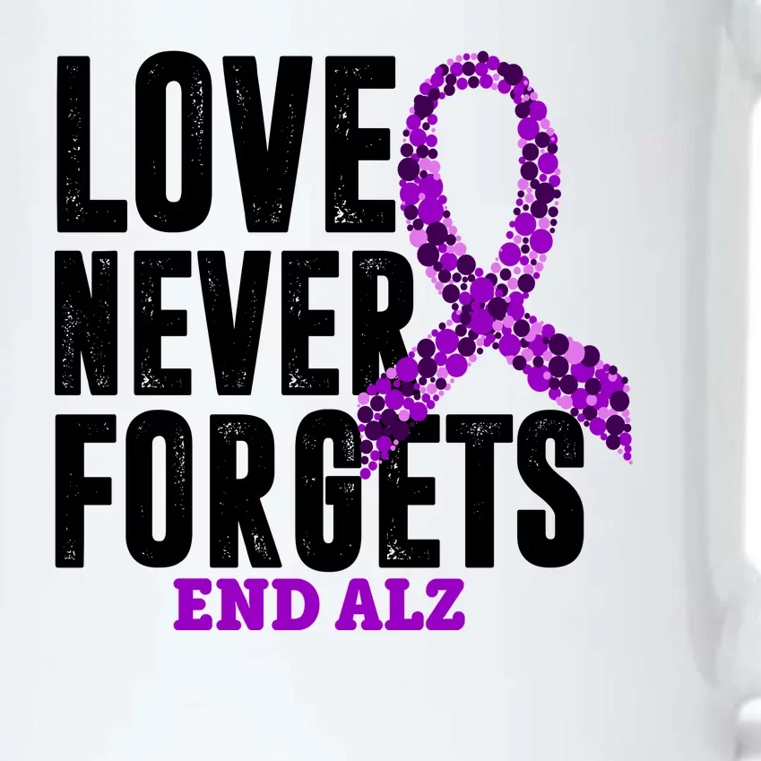 Love Never Forgets End Alzheimer Awareness Black Color Changing Mug