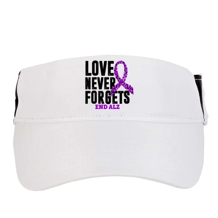 Love Never Forgets End Alzheimer Awareness Adult Drive Performance Visor