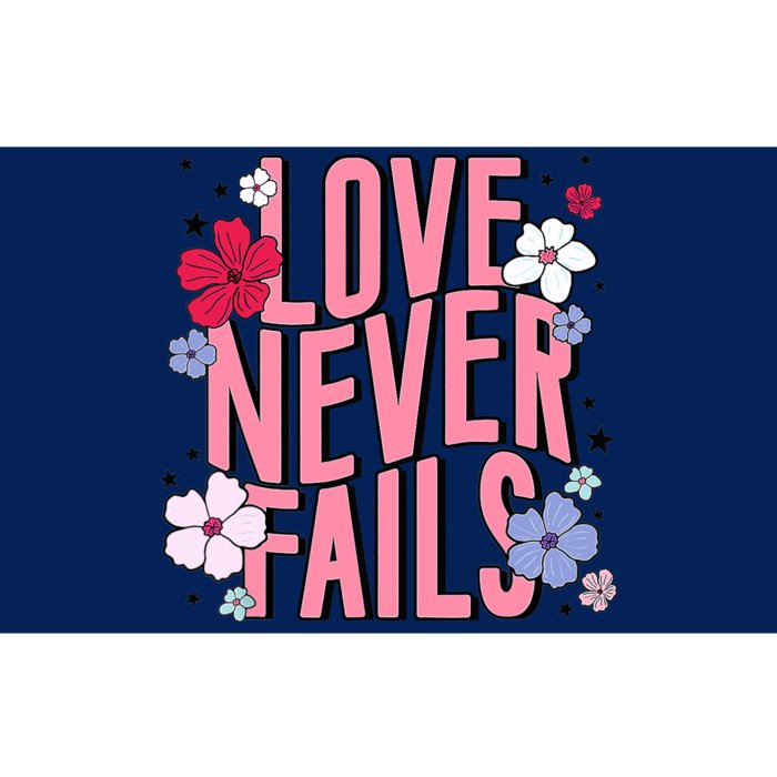 Love Never Fails Retro Groovy Valentine Day Matching Couple Bumper Sticker