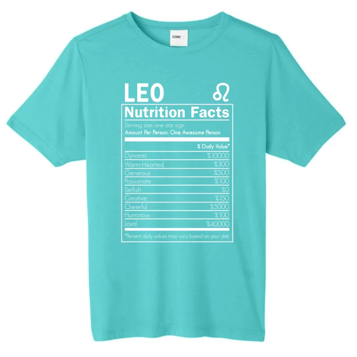 Leo Nutrition Facts Born In August And September Horoscopes Funny Gift ChromaSoft Performance T-Shirt