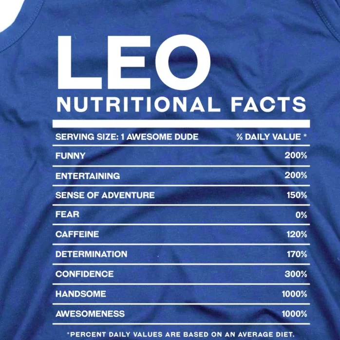 Leo Nutrition Facts Personalized Name Funny Friend Gift Tank Top