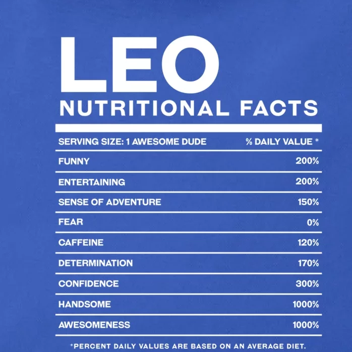 Leo Nutrition Facts Personalized Name Funny Friend Gift Zip Tote Bag