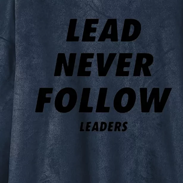 Lead Never Follow Hooded Wearable Blanket