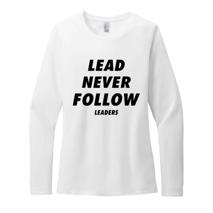 Lead Never Follow Womens CVC Long Sleeve Shirt