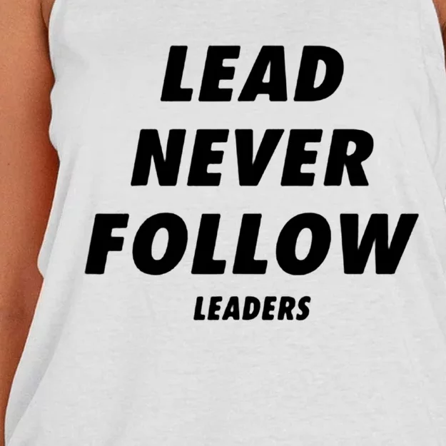 Lead Never Follow Women's Knotted Racerback Tank