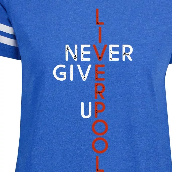 Liverpool Never Give Up Scouser Enza Ladies Jersey Football T-Shirt