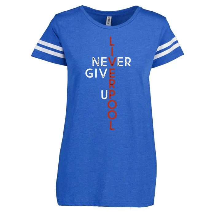 Liverpool Never Give Up Scouser Enza Ladies Jersey Football T-Shirt