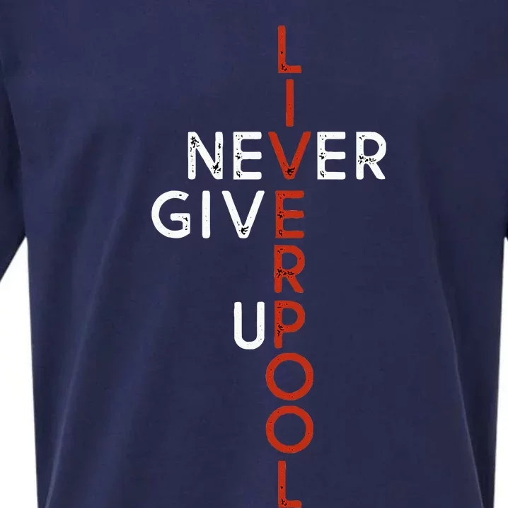 Liverpool Never Give Up Scouser Sueded Cloud Jersey T-Shirt