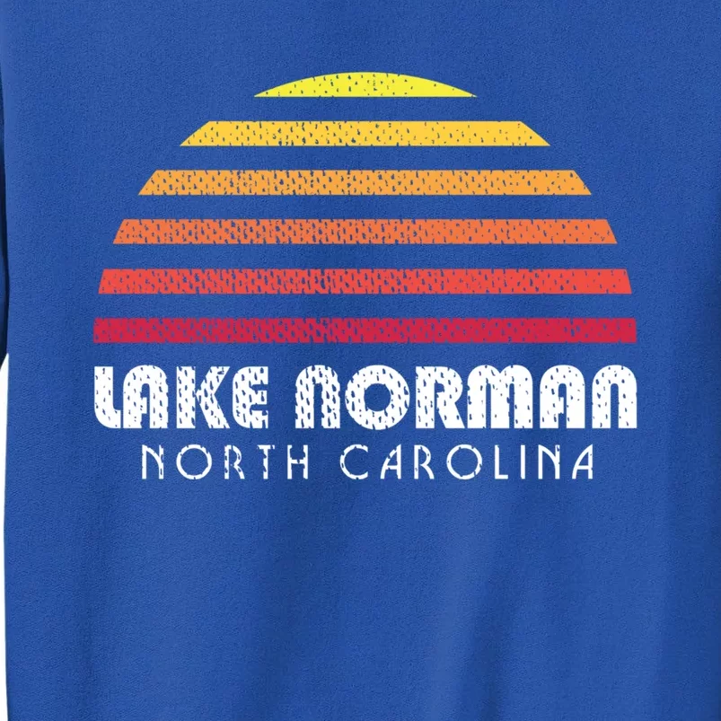 Lake Nor Gift Retro Distressed Sunset Lake Nor Gift Tall Sweatshirt