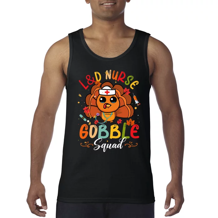 L&D Nurse Gobble Squad Funny Turkey Thanksgiving Tank Top