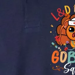 L&D Nurse Gobble Squad Funny Turkey Thanksgiving Softstyle Adult Sport Polo