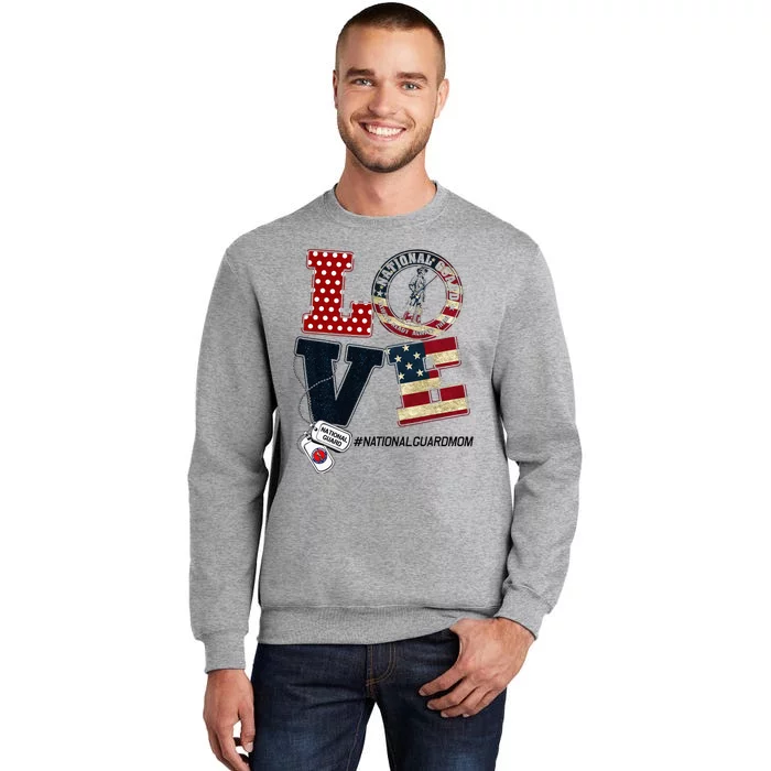 Love National Guard Mom Graduation Proud National Guard Mom Tall Sweatshirt