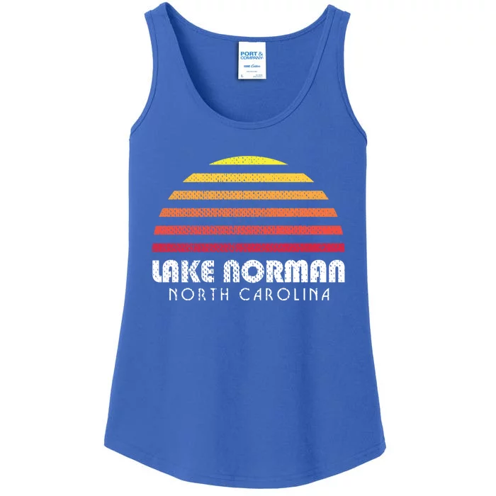 Lake Nor Gift Retro Distressed Sunset Lake Nor Gift Ladies Essential Tank