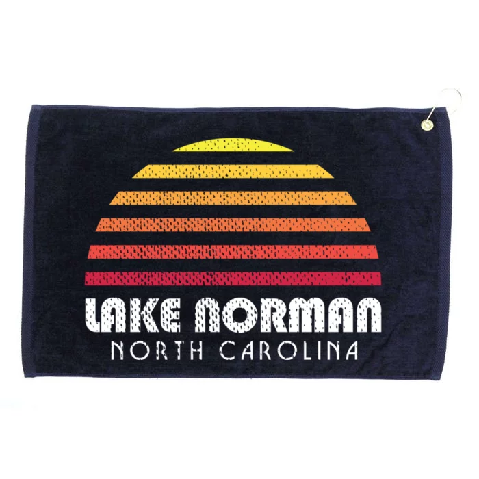 Lake Nor Gift Retro Distressed Sunset Lake Nor Gift Grommeted Golf Towel