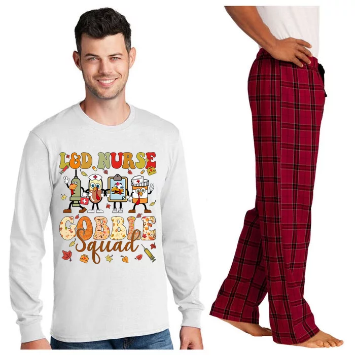 L&D Nurse Gobble Squad Thanksgiving Long Sleeve Pajama Set