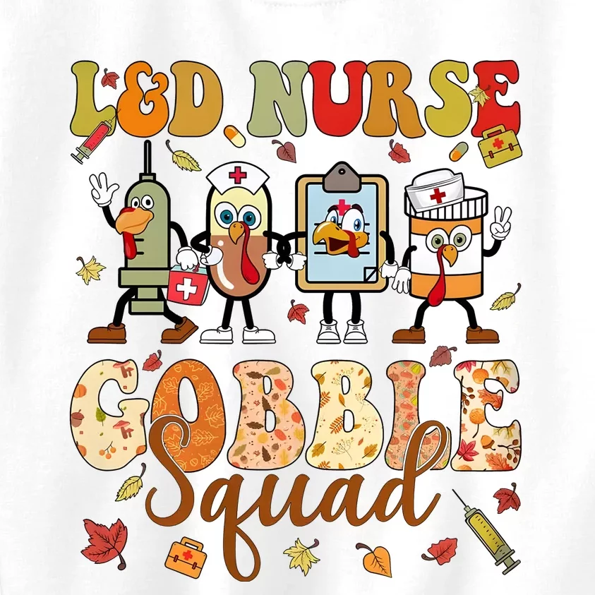 L&D Nurse Gobble Squad Thanksgiving Kids Sweatshirt