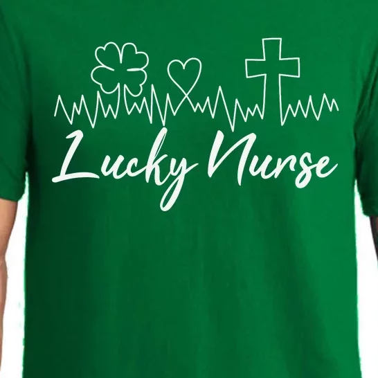 Lucky Nurse Heart Beat Funny Nurse Pajama Set