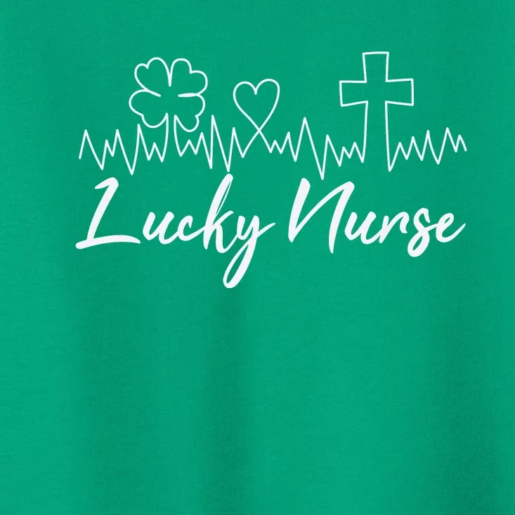 Lucky Nurse Heart Beat Funny Nurse Toddler T-Shirt