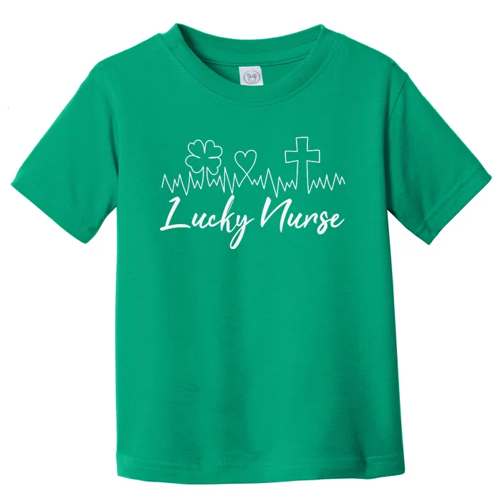 Lucky Nurse Heart Beat Funny Nurse Toddler T-Shirt