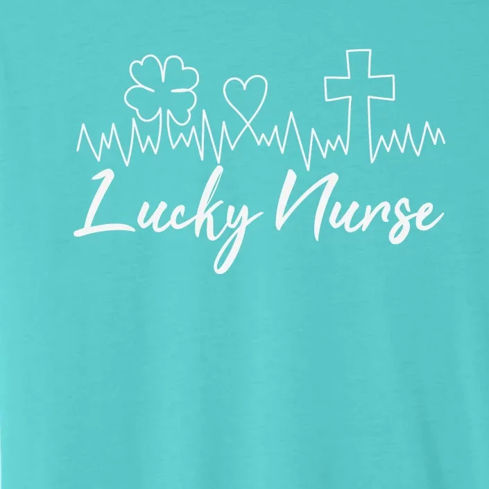 Lucky Nurse Heart Beat Funny Nurse ChromaSoft Performance T-Shirt