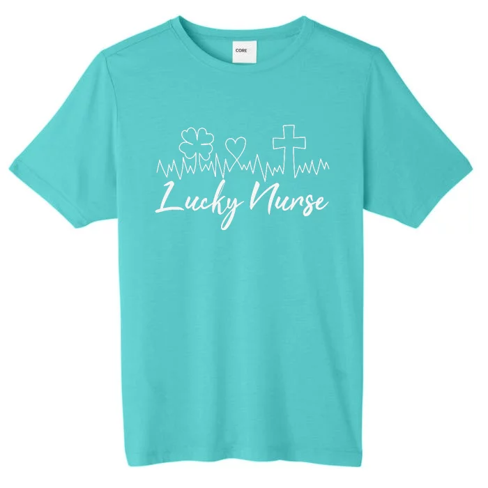 Lucky Nurse Heart Beat Funny Nurse ChromaSoft Performance T-Shirt