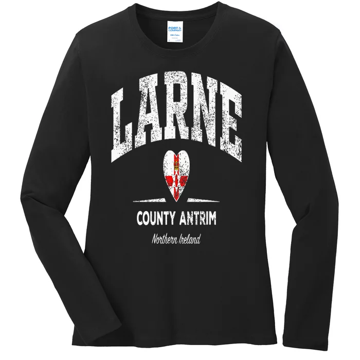 Larne Northern Ireland Ladies Long Sleeve Shirt