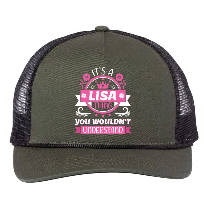 Lisa Name Its A Lisa Thing You Wouldnt Understand Retro Rope Trucker Hat Cap