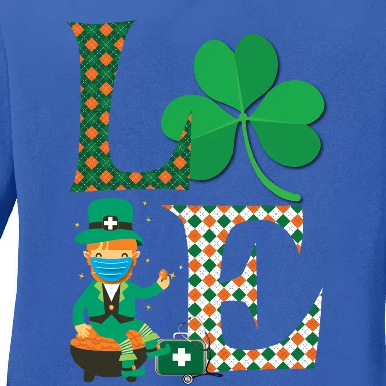 Lucky Nurse Irish St Day Patricks For Medical Healthcare Rn Gift Ladies Long Sleeve Shirt