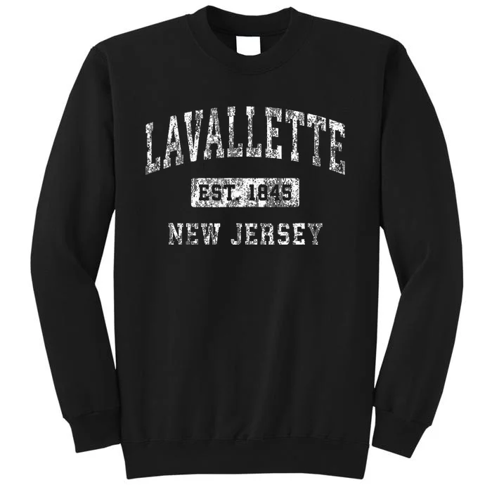 Lavallette New Jersey Nj Vintage Established Sports Tall Sweatshirt