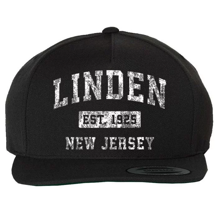 Linden New Jersey Nj Vintage Established Sports Wool Snapback Cap