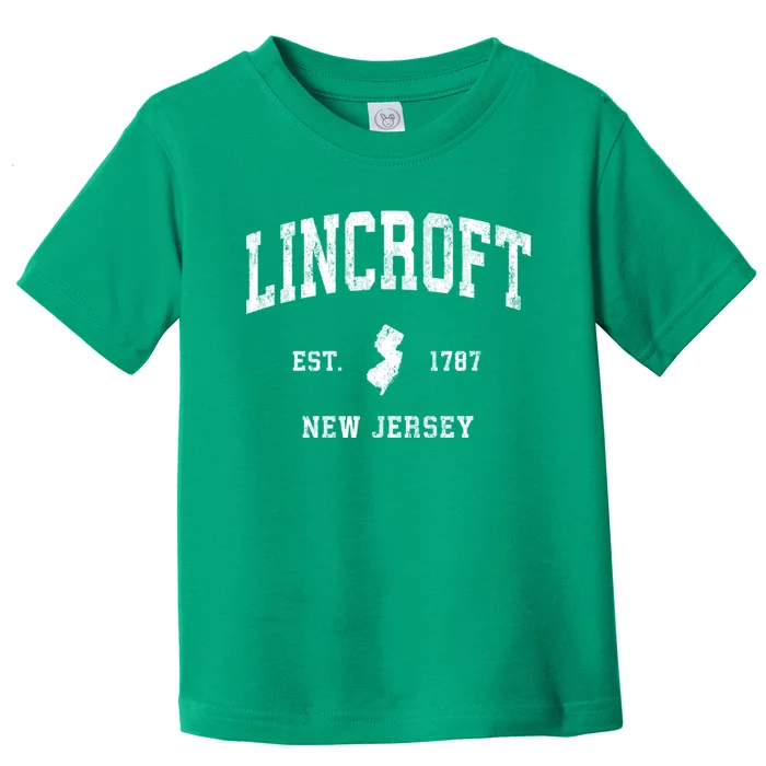 Lincroft New Jersey Nj Vintage Athletic Sports Toddler T-Shirt