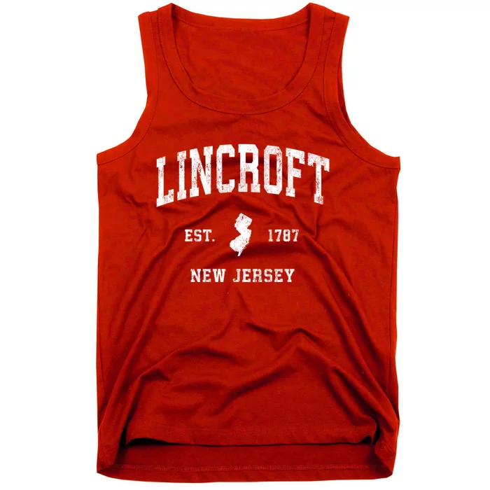 Lincroft New Jersey Nj Vintage Athletic Sports Tank Top