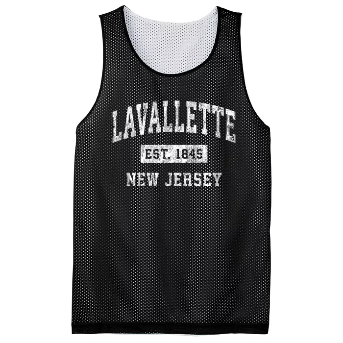 Lavallette New Jersey Nj Vintage Established Sports Mesh Reversible Basketball Jersey Tank