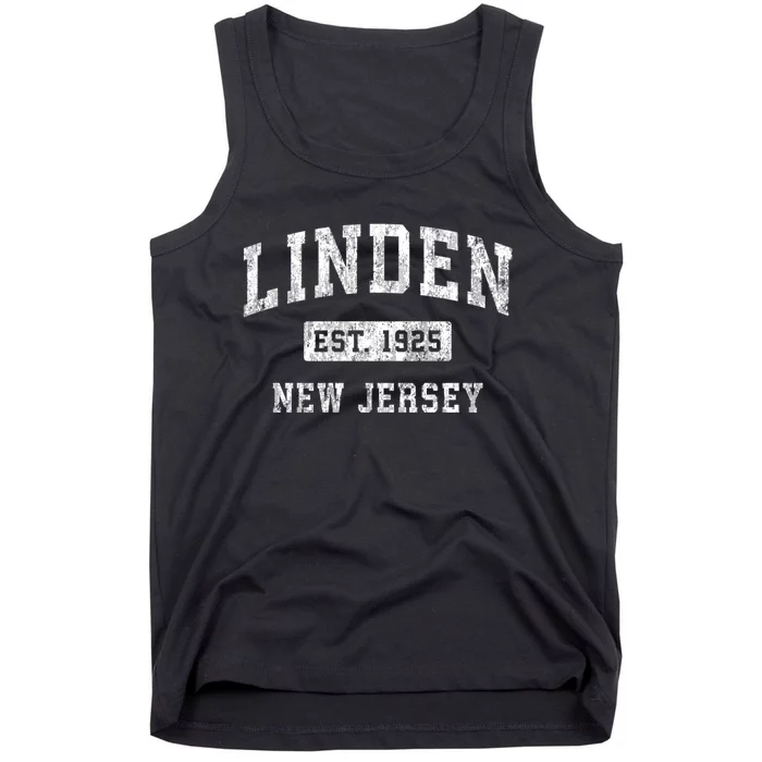 Linden New Jersey Nj Vintage Established Sports Tank Top