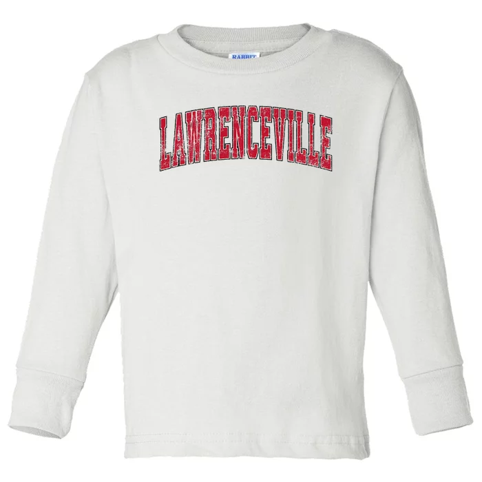 Lawrenceville New Jersey Nj Vintage Athletic Sports Toddler Long Sleeve Shirt