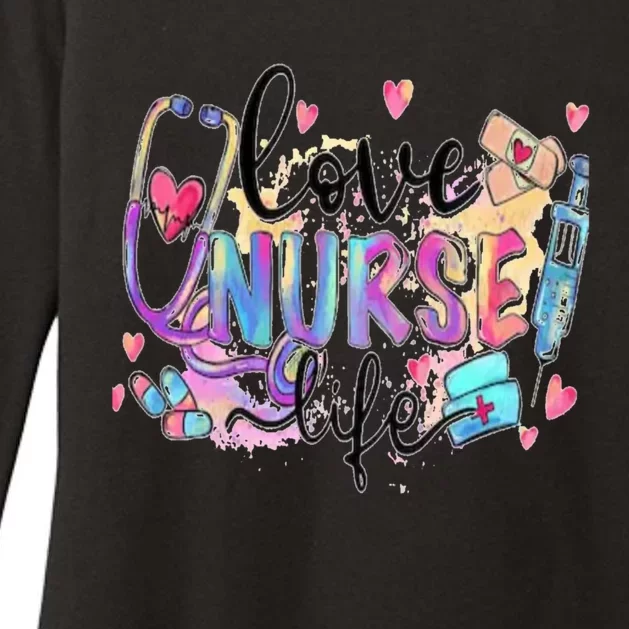 Love Nurse Life Cnm Aprn Crn Dnp Lpn Np Prn Stna Cna Rn Funny Gift Womens CVC Long Sleeve Shirt