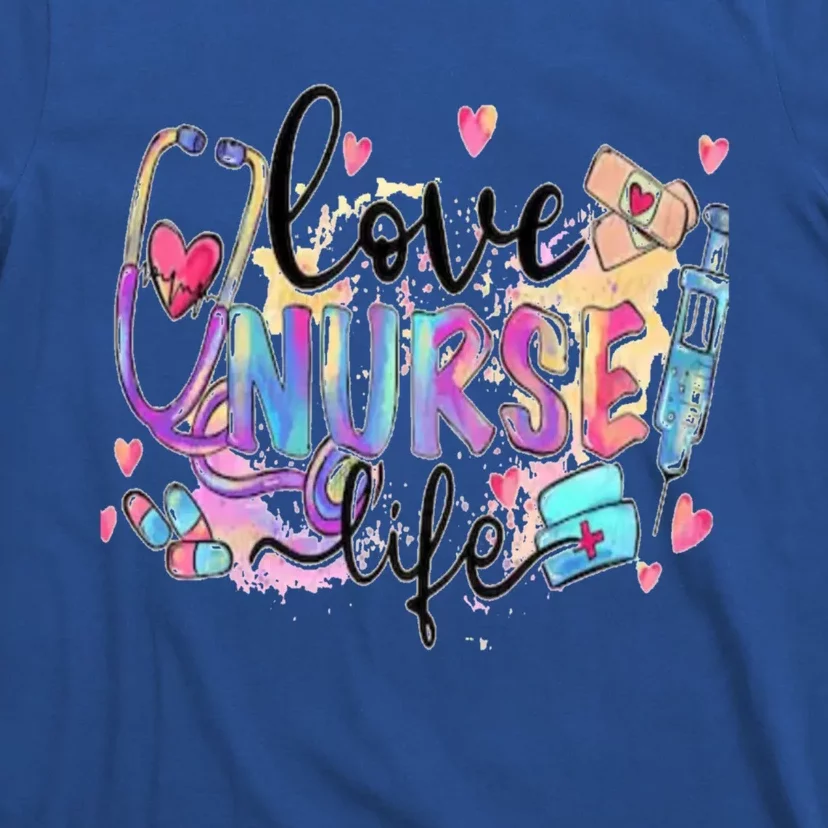 Love Nurse Life Cnm Aprn Crn Dnp Lpn Np Prn Stna Cna Rn Funny Gift T-Shirt