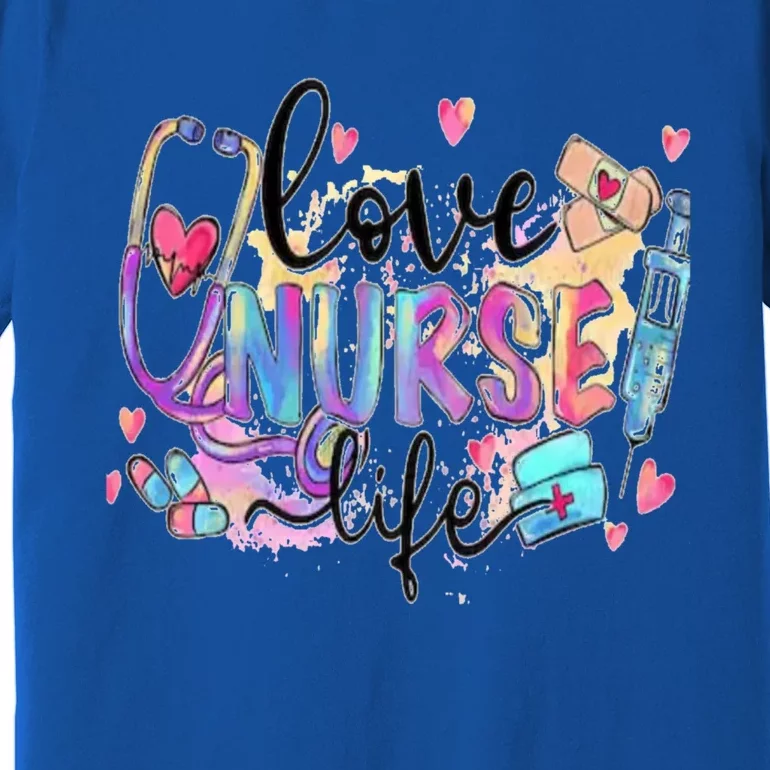 Love Nurse Life Cnm Aprn Crn Dnp Lpn Np Prn Stna Cna Rn Funny Gift Premium T-Shirt