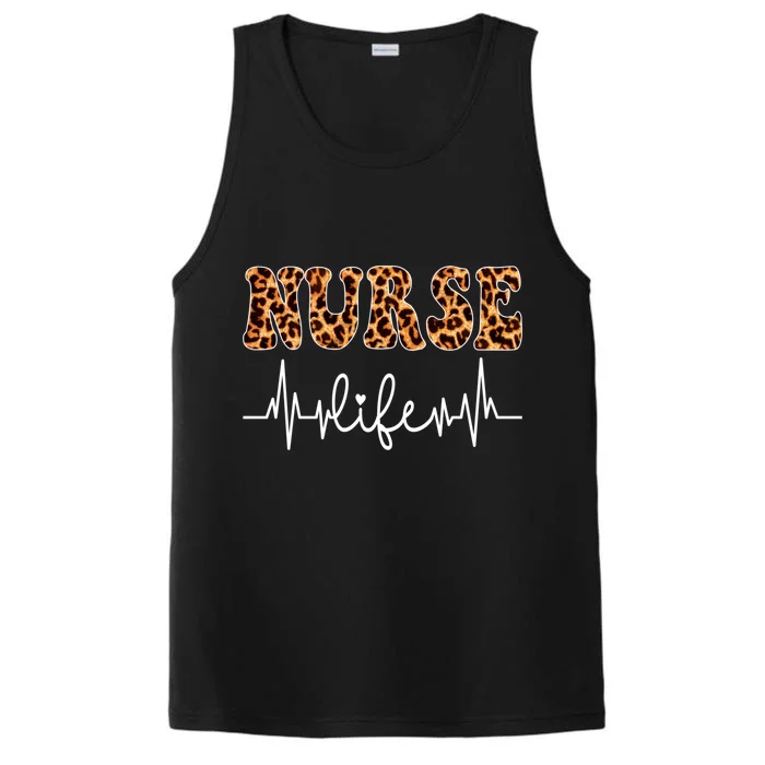 Leopard Nurse Life Nursing NurseS Day Funny Gift Performance Tank