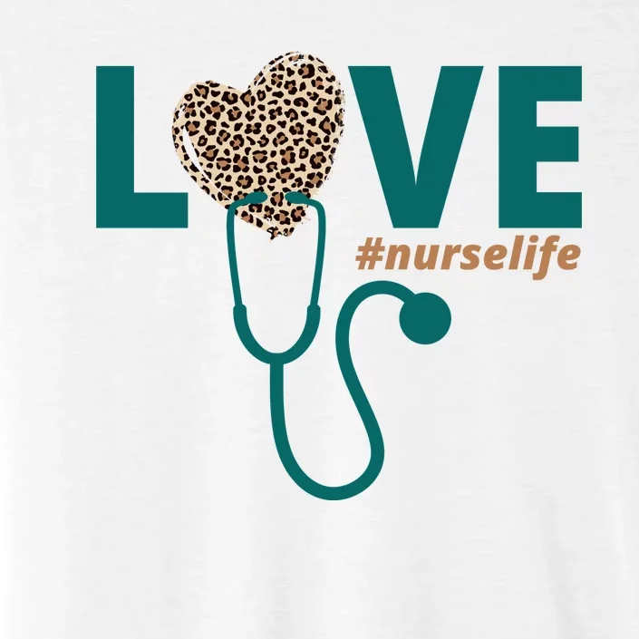 Love Nurse Life Leopard Heart ChromaSoft Performance T-Shirt