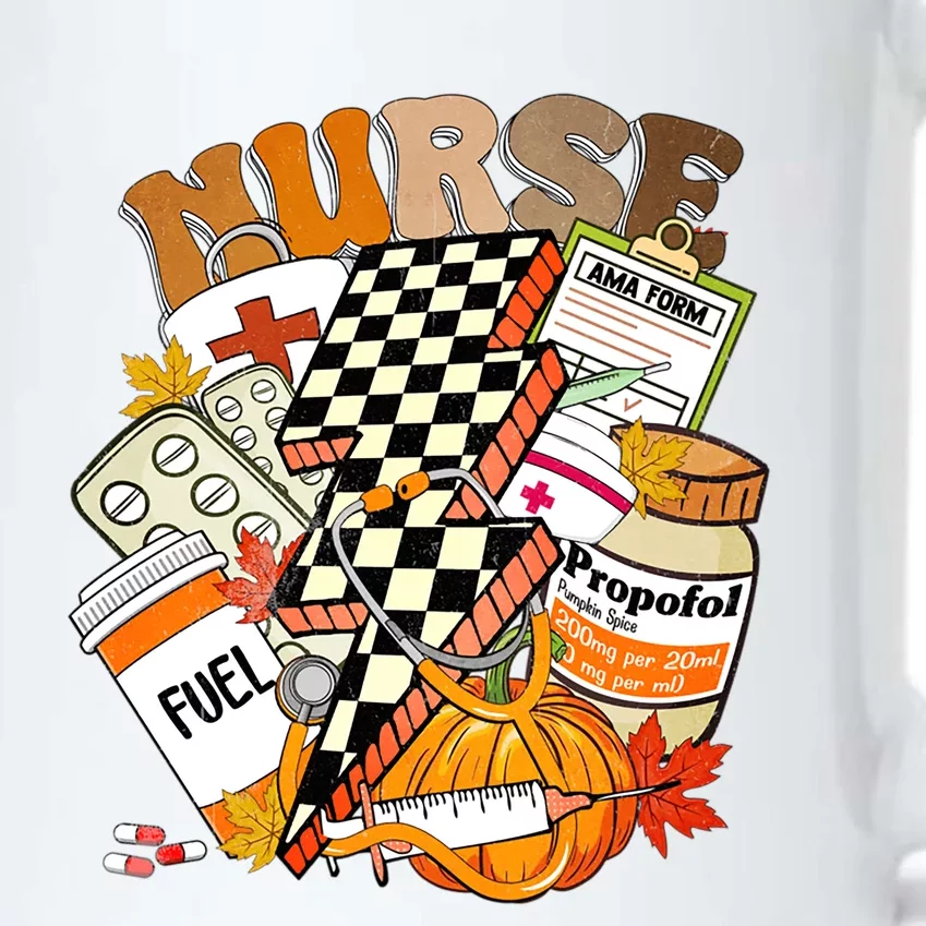 Love Nurse Life Pumpkin Fall Autumn Thanksgiving Nursing Gift Black Color Changing Mug