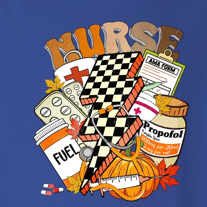 Love Nurse Life Pumpkin Fall Autumn Thanksgiving Nursing Gift Toddler Long Sleeve Shirt