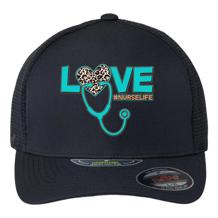 Love #Nurse Life Flexfit Unipanel Trucker Cap