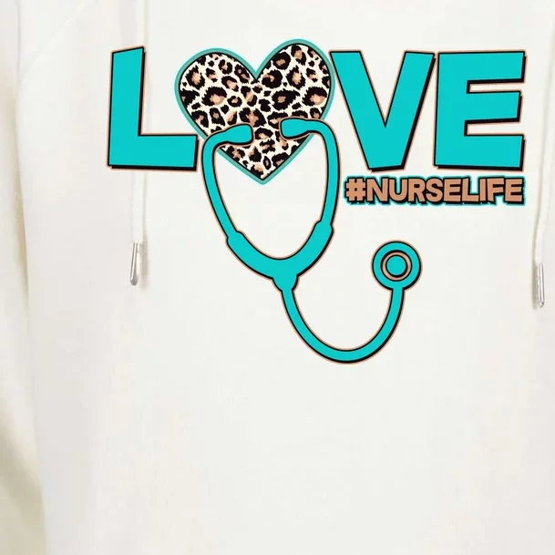 Love #Nurse Life Womens Funnel Neck Pullover Hood