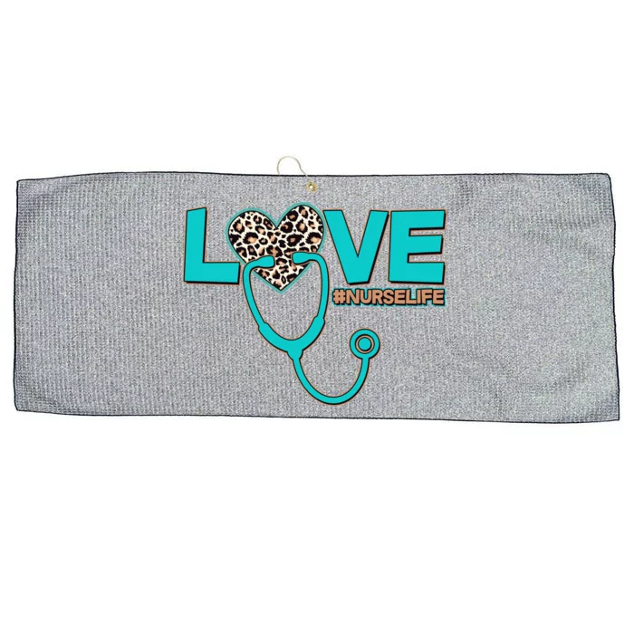 Love #Nurse Life Large Microfiber Waffle Golf Towel