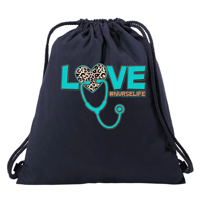 Love #Nurse Life Drawstring Bag