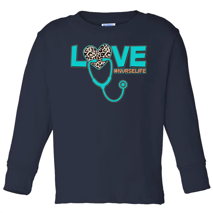 Love #Nurse Life Toddler Long Sleeve Shirt